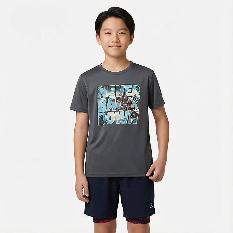 BCG Boys' Never Back Down T-shirt