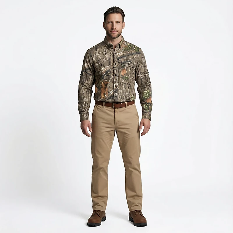 Magellan Outdoors Hunt Gear Men's Stonewell Long Sleeve Twill Shirt