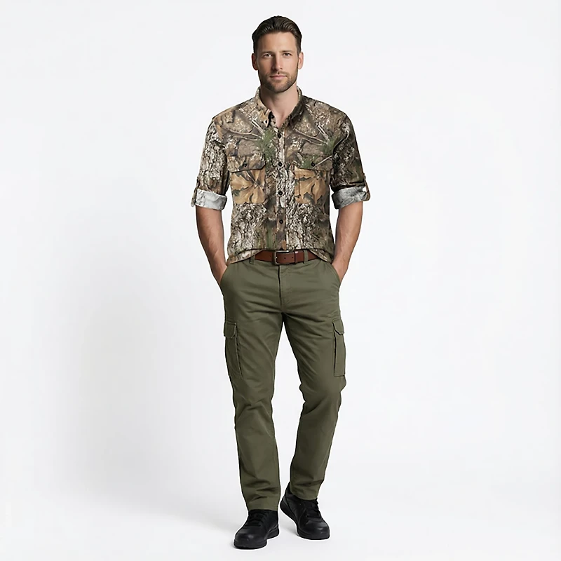 Magellan Outdoors Hunt Gear Men's Stonewell Long Sleeve Twill Shirt