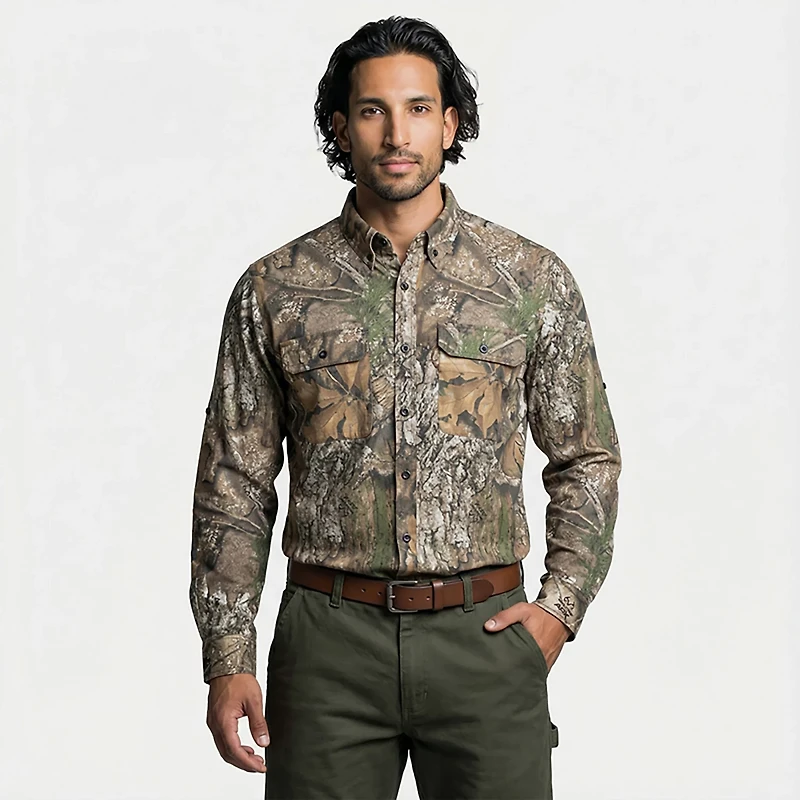 Magellan Outdoors Hunt Gear Men's Stonewell Long Sleeve Twill Shirt