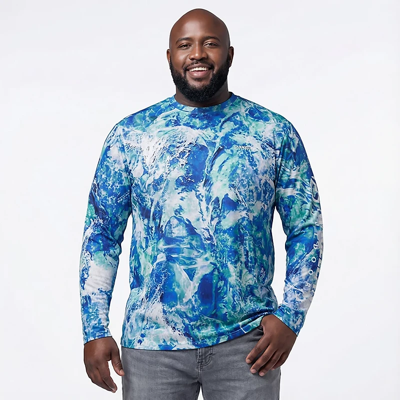 Magellan Outdoors Men's FishGear Mossy Oak Whitecap Long Sleeve Crew T-shirt