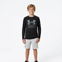 Under Armour Boys' Tech Hybrid Print Fill Long Sleeve T-shirt