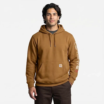 Carhartt Men's Fire-Resistant Force Logo Sleeve Graphic Sweatshirt