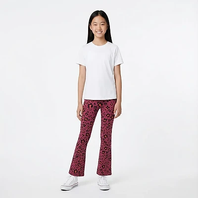 BCG Girls' Cotton Flare Printed Leggings