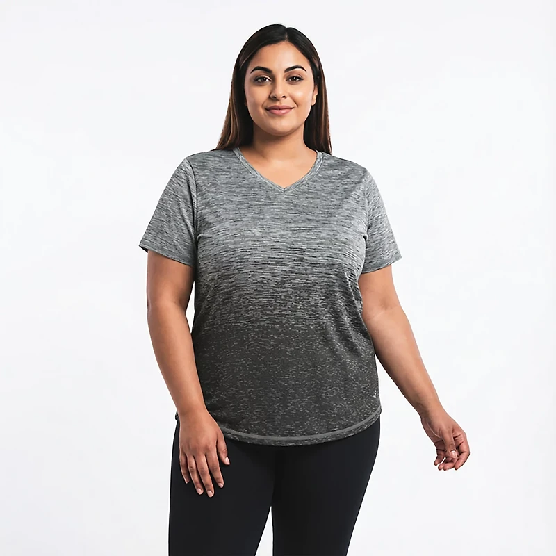 BCG Women's Ombre V-Neck Plus Training T-shirt