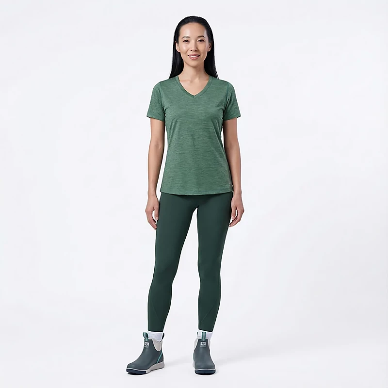 BCG Women's Turbo Melange V-neck T-shirt