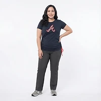 New Era Women's Braves Ruched Side T-shirt