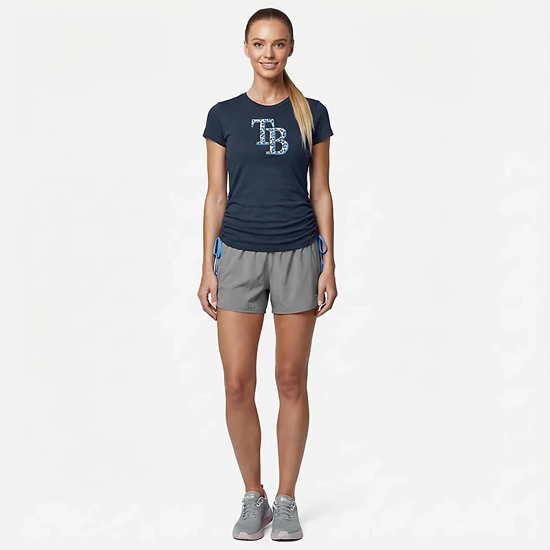 New Era Women's Tampa Bay Rays Short Sleeve Ruched Side T-shirt