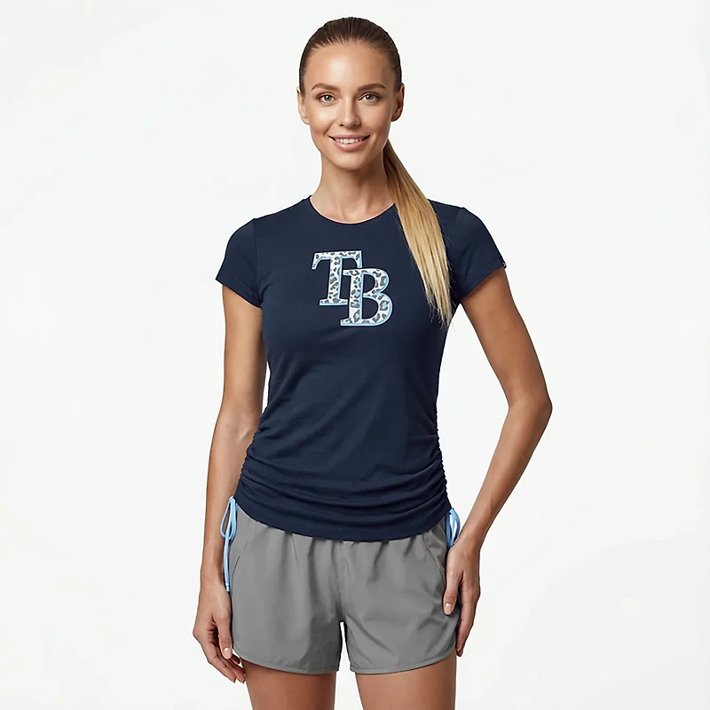 New Era Women's Tampa Bay Rays Short Sleeve Ruched Side T-shirt