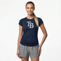 New Era Women's Tampa Bay Rays Short Sleeve Ruched Side T-shirt