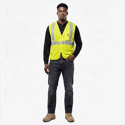 Carhartt Men's Flame Resistant High Visibility Mesh Class2 Vest