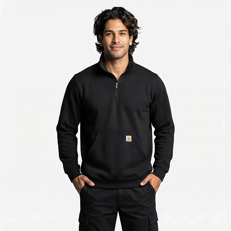 Carhartt Men's Loose Fit Midweight 1/4-Zip Mock Neck Sweatshirt
