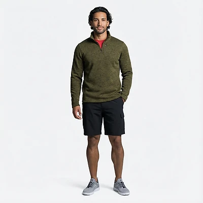 Magellan Outdoors Men's Hickory Canyon Slub Sweater Fleece 1/4 Zip Top