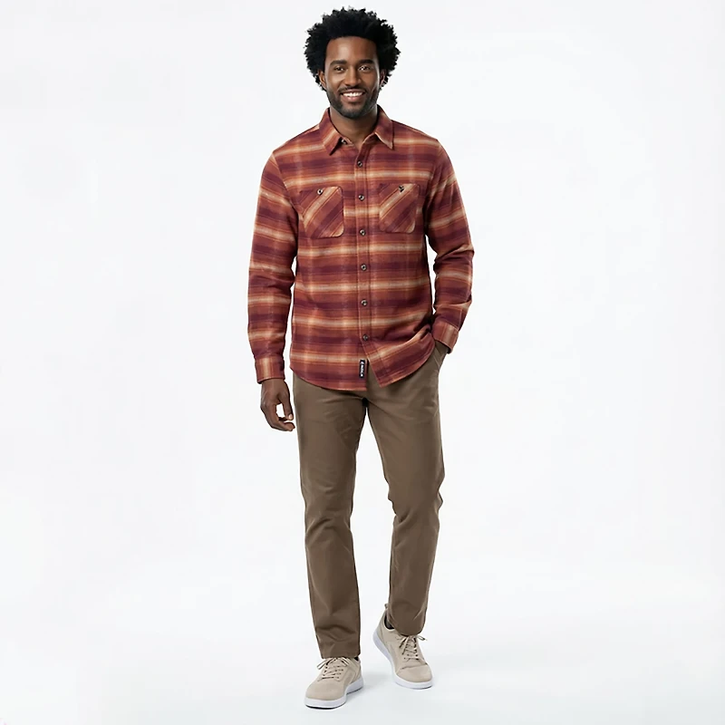 Magellan Outdoors Men's Campfire Brawny Long Sleeve Flannel Shirt