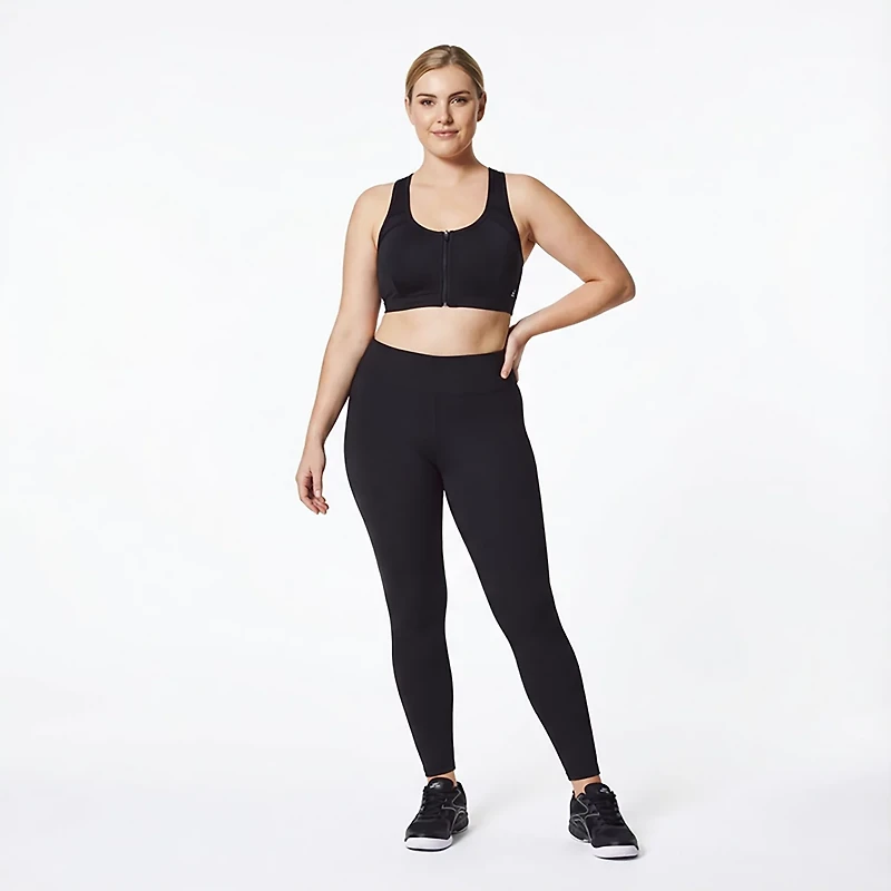 BCG Women's High Zip Front Sports Bra