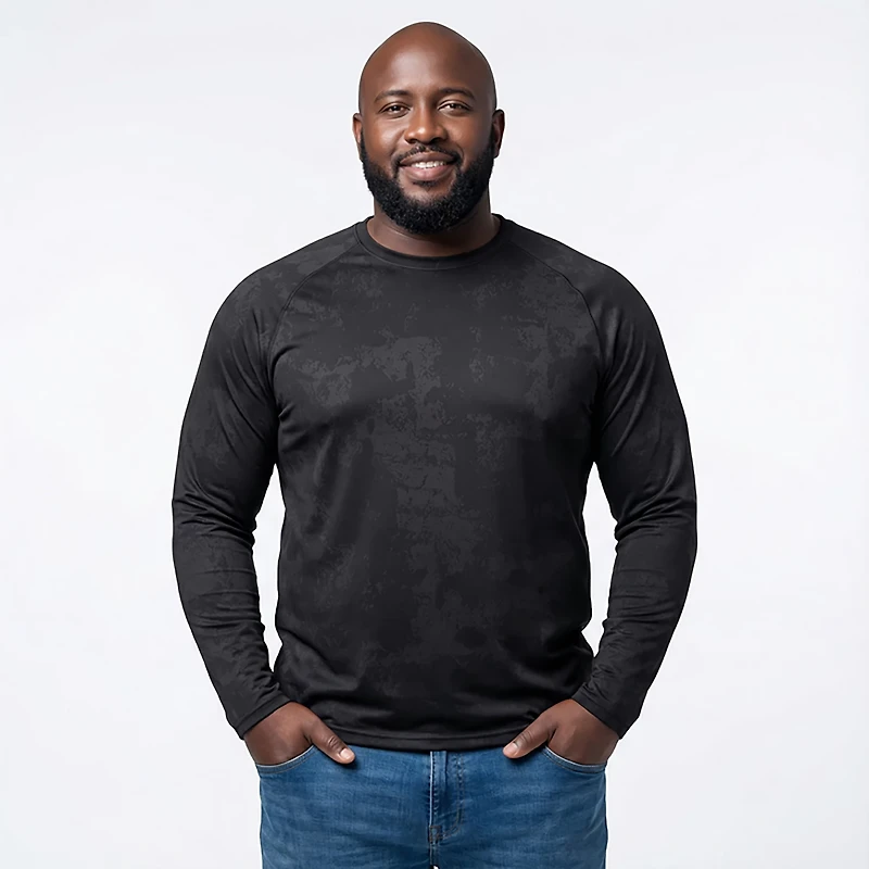 BCG Men's Jacquard Long Sleeve Tee