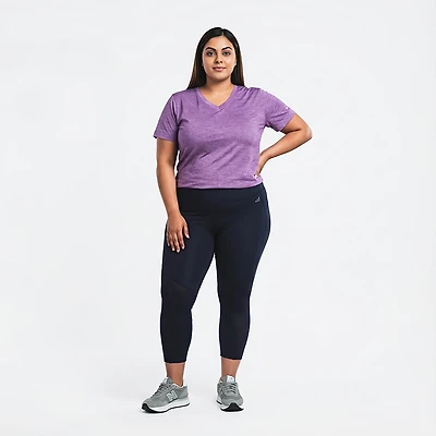 BCG Women's Plus Run High Waisted Dye Cut 7/8 Legging