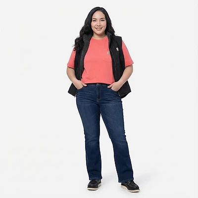 Carhartt Women's Relaxed Fit Washed Duck Lined Mock Neck Vest