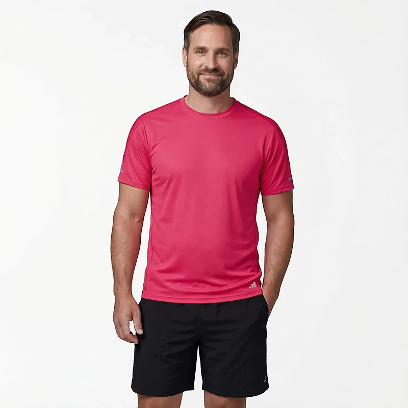 The BCG Men's Run Grid Mesh Short Sleeve T-shirt