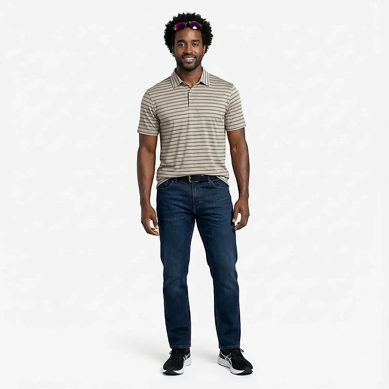 BCG Men's Golf 3-Strpe Polo Shirt