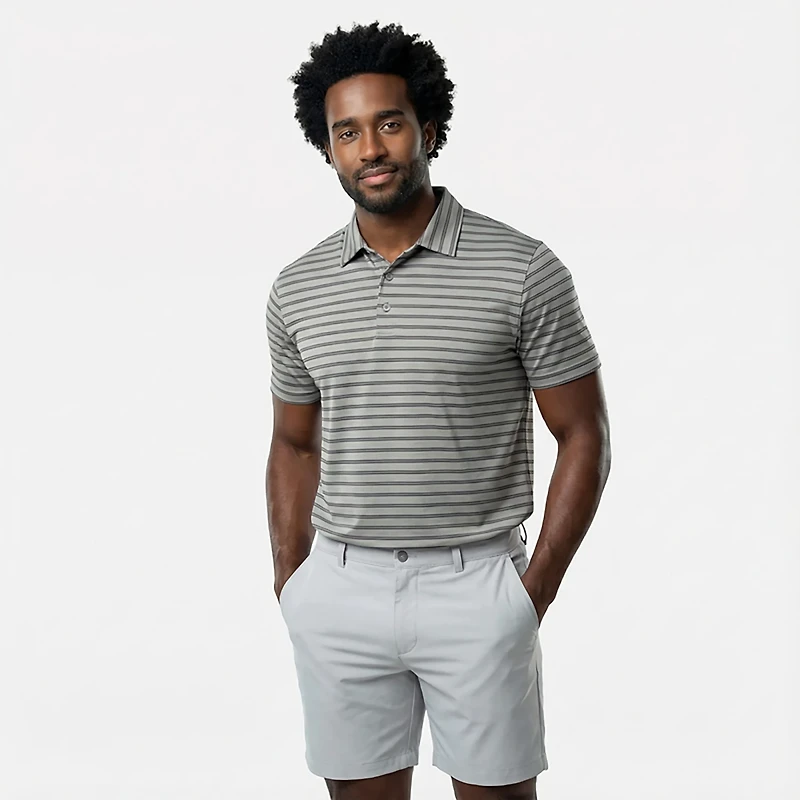 BCG Men's Golf 3-Strpe Polo Shirt