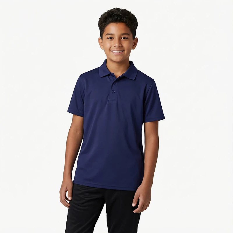 BCG Boys' Training Solid Short Sleeve Polo Shirt