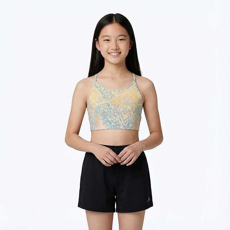 BCG Girls' Longline Printed Sports Bra