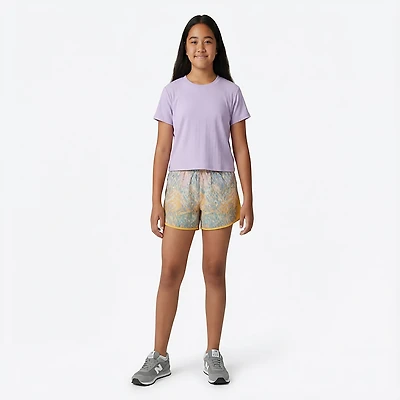 BCG Girls' Run Race Printed Shorts 3.5