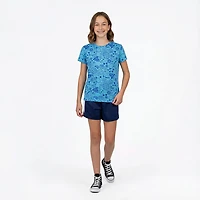 BCG Girls' Cotton Citrus AOP Graphic Short Sleeve T-shirt