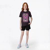 BCG Girls' Lifestyle Cotton Butterfly Short Sleeve T-shirt