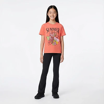 BCG Girls' Lifestyle Cotton Boxy Fruit Short Sleeve T-shirt