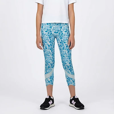 BCG Girls' High Rise Mesh Printed Leggings