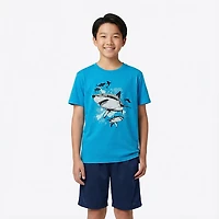 BCG Boys' Cotton Short Sleeve Shark Surf T-shirt