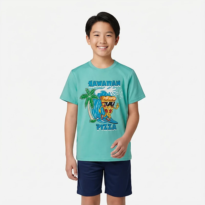 BCG Boys' Hawaiian Pizza Graphic T-shirt