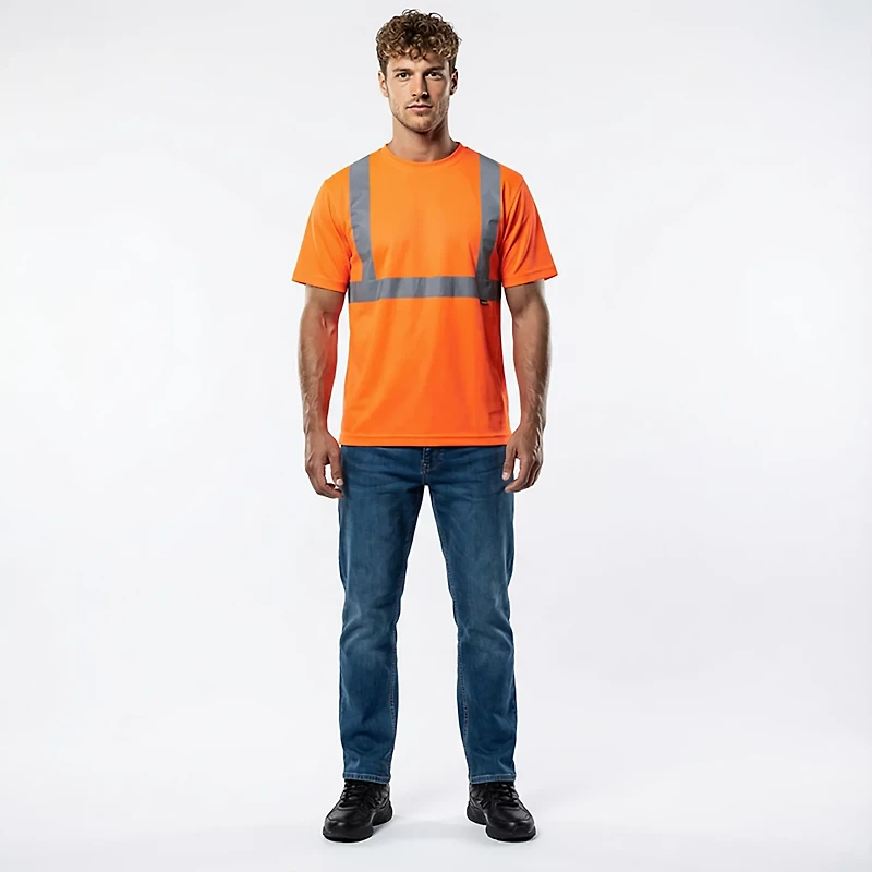 Brazos Men's Hi-Vis Short Sleeve Crew T-shirt