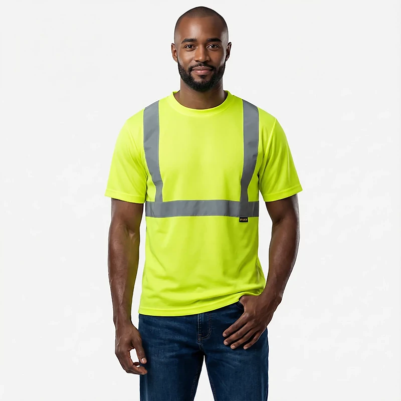 Brazos Men's Hi-Vis Short Sleeve Crew T-shirt