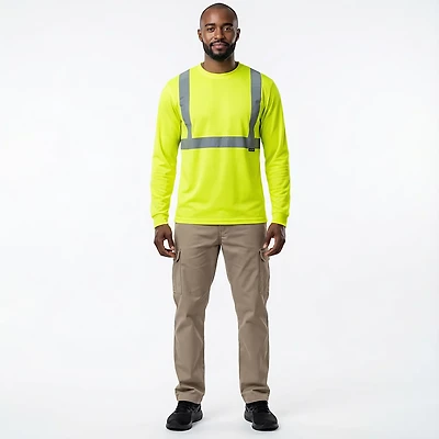 Brazos Men's Hi-Vis Long Sleeve Crew T-shirt