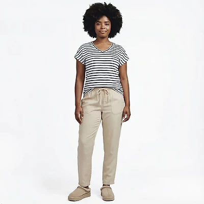 Magellan Outdoors Women's Pecos Ridge Striped V-neck T-shirt