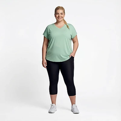 Magellan Outdoors Women's Pecos Ridge Solid Short Sleeve V-neck Plus Shirt