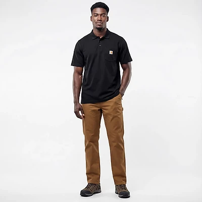 Carhartt Men's Loose Fit Midweight Short Sleeve Pocket Polo Shirt