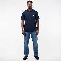 Carhartt Men's Loose Fit Midweight Short Sleeve Pocket Polo Shirt