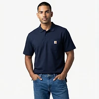 Carhartt Men's Loose Fit Midweight Short Sleeve Pocket Polo Shirt