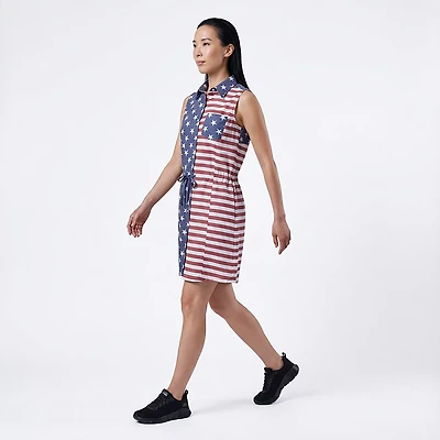 Magellan Outdoors Women's Americana Color Block Sleeveless Dress