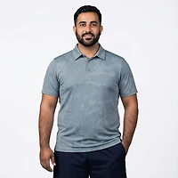 BCG Men's Golf Turbo Splash Jacquard Short Sleeve Polo Shirt