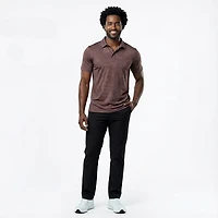 BCG Men's Golf Turbo Splash Jacquard Short Sleeve Polo Shirt