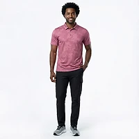 BCG Men's Golf Turbo Splash Jacquard Short Sleeve Polo Shirt