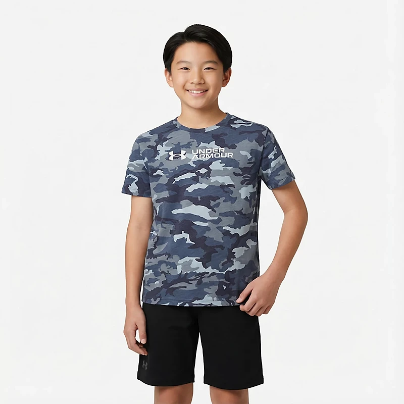 Under Armour Boys' All Over Print Camo Short Sleeve T-shirt