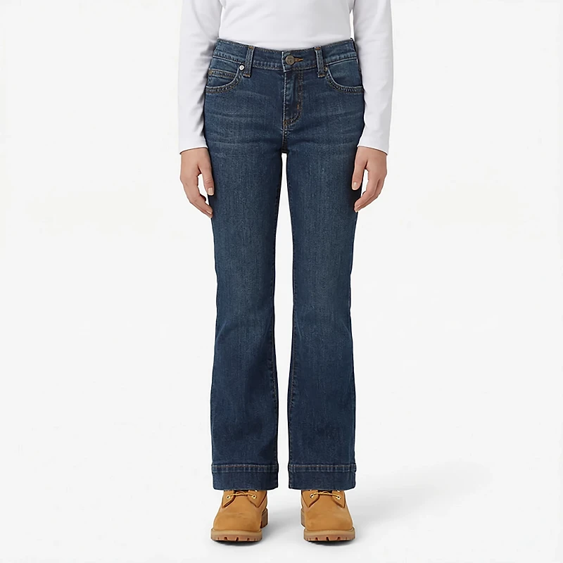 Wrangler Girls' Wide Leg Trouser Jeans