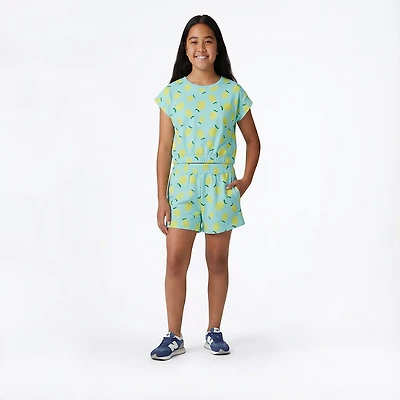 BCG Girls' (4-6X) Lemon Print Terry Set