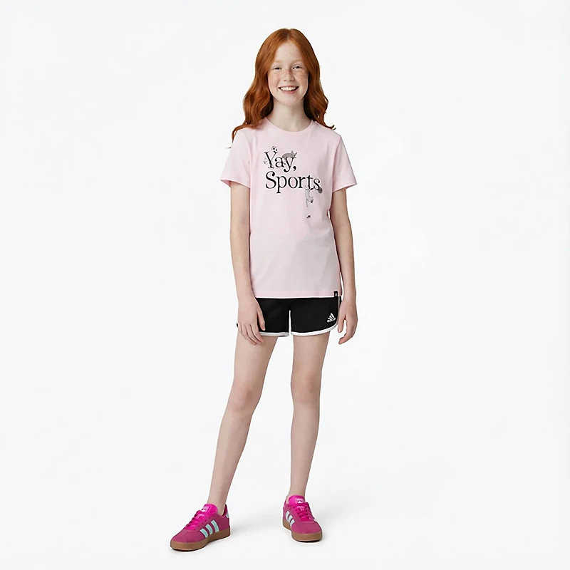 adidas Girls' Regular Fit Short Sleeve T-shirt